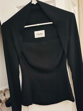 NANUSHKA gorgeous square neck mock Valero long sleeve top😍